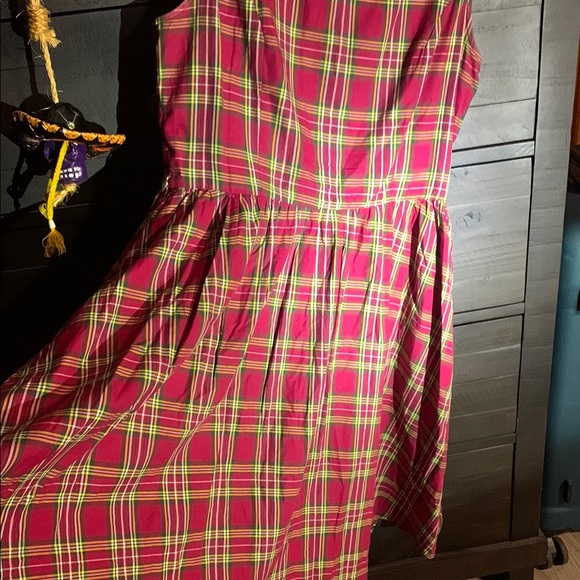 Lindy Bop Plaid Sleeveless Dress - Picture 5 of 6